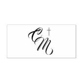 Monogramm mit selbstklebender Briefmarke aus Gummi Permastempel (Design)