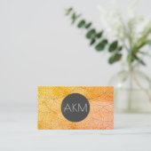 Monogramm mit Stilmuster Visitenkarte (Stehend Vorderseite)