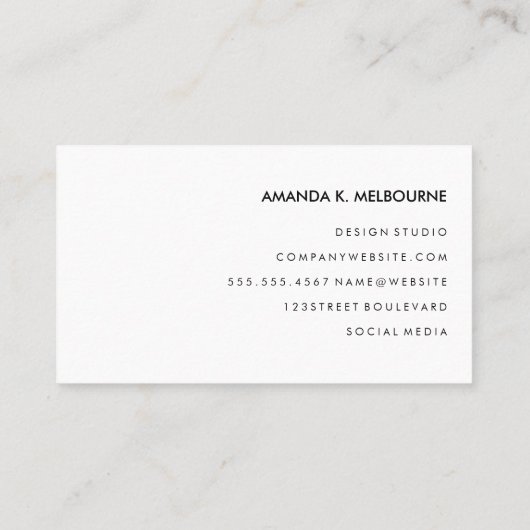 Monogramm mit Stilmuster Visitenkarte (Rückseite)