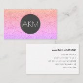 Monogramm mit Stilmuster Visitenkarte (Vorne/Hinten)