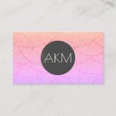 Monogramm mit Stilmuster Visitenkarte (Vorderseite)