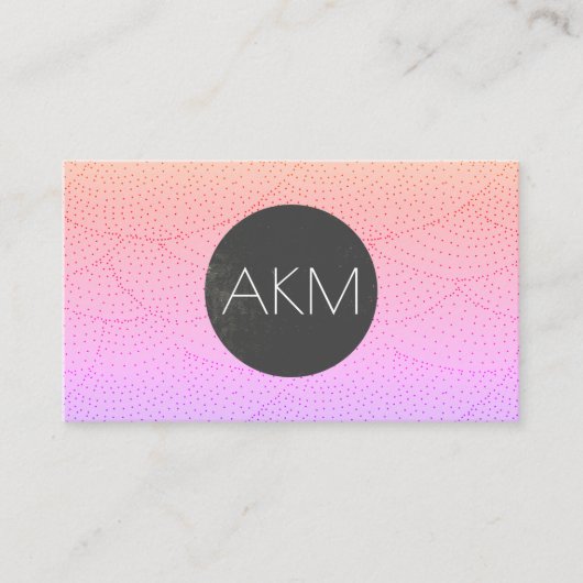 Monogramm mit Stilmuster Visitenkarte (Vorderseite)