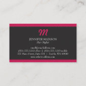 Monogramm mit Textur Visitenkarte (Rückseite)