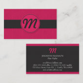 Monogramm mit Textur Visitenkarte (Vorne/Hinten)