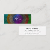 Monogramm mit Texturisierten Farbtechniken Mini Visitenkarte (Vorne/Hinten)