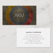 Monogramm mit Texturisierten Farbtechniken Visitenkarte (Vorne/Hinten)