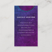 Monogramm mit Texturisierten Farbtechniken Visitenkarte (Rückseite)