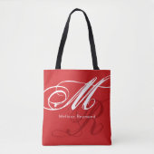 Monogramm mit Volldruck, fiery-Red-Farbe Tasche (Vorderseite)