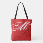 Monogramm mit Volldruck, fiery-Red-Farbe Tasche (Rückseite)