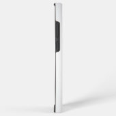 Monogramm mit weißem Metallic-Glitzer Samsung Galaxy Hülle (Rechte Seite)