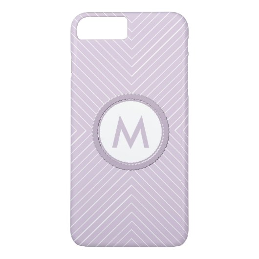 Monogramm mit Zickzack Muster Case-Mate iPhone Hülle (Rückseite)