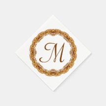 Monogramm mit zwei Tone-Gold-Rahmen