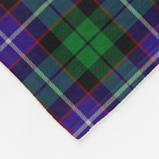 Monogramm Mitchell Tartan Fleecedecke (Ecke)
