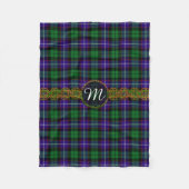 Monogramm Mitchell Tartan Fleecedecke (Vorderseite)