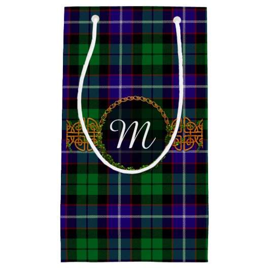 Monogramm Mitchell Tartan Kleine Geschenktüte (Vorderseite)