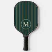 Monogramm, Mitte des Jahrhunderts, Streifen Farbe  Pickleball Schläger (Rückseite)