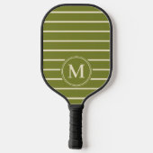Monogramm Mitte des Jahrhunderts Streifen Willow G Pickleball Schläger (Rückseite)