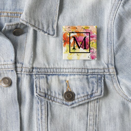 Monogramm | Mitte Juli Button (Beispiel)