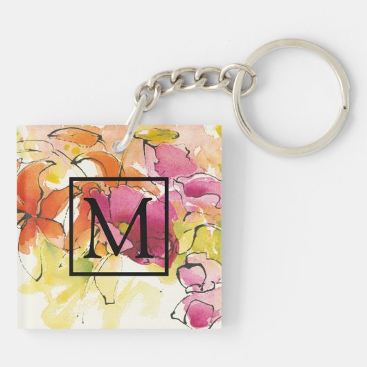 Monogramm | Mitte Juli Schlüsselanhänger (Rückseite)