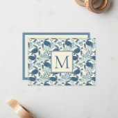 Monogramm Mitteilungskarte (Vorderseite/Rückseite Beispiel)
