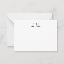 Monogramm Mitteilungskarte