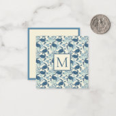 Monogramm Mitteilungskarte (Vorderseite/Rückseite Beispiel)