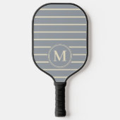 Monogramm Mittelgezwirntes Dove Gray Farbe Pickleball Schläger (Vorderseite)