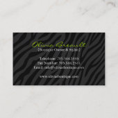 Monogramm-Mode-Visitenkarte Visitenkarte (Rückseite)