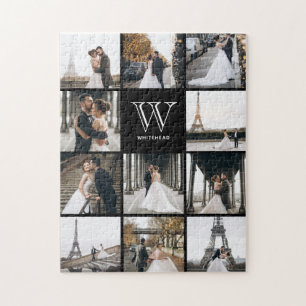 Monogramm Modern 9 Fotolage Puzzle
