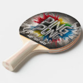 monogramm modern bunt elegant cool tischtennis schläger (Vorderseite)