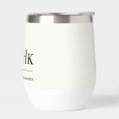 Monogramm Modern Einfach Elegant Elfenbein Weiß Ma (Links)