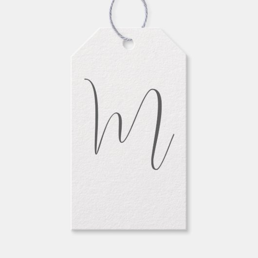 Monogramm Modern Einfach Minimalistisch Schlicht Geschenkanhänger (Vorderseite)