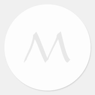 Monogramm Modern Einfach Minimalistisch Schlicht Runder Aufkleber