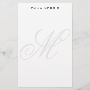 Monogramm modern einfache Minimalist Plain Briefpapier