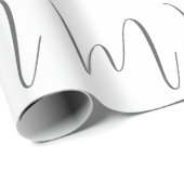 Monogramm modern einfache Minimalist Plain Geschenkpapier (Rolleneckpunkt)