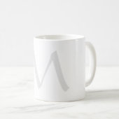 Monogramm modern einfache Minimalist Plain Kaffeetasse (VorderseiteRechts)