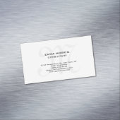Monogramm modern einfache Minimalist Plain Magnetische Visitenkarte (Beispiel)