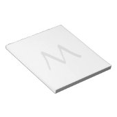 Monogramm modern einfache Minimalist Plain Notizblock (angewinkelt)