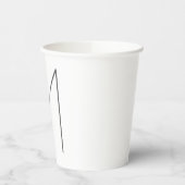 Monogramm modern einfache Minimalist Plain Pappbecher (Links)