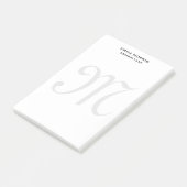 Monogramm modern einfache Minimalist Plain Post-it Klebezettel (angewinkelt)