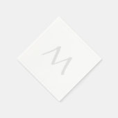Monogramm modern einfache Minimalist Plain Serviette (Ecke)