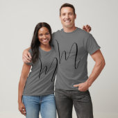 Monogramm modern einfache Minimalist Plain T-Shirt (Unisex)