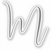 Monogramm modern einfache Minimalisten schlicht Aufkleber (Vorderseite)