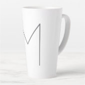 Monogramm modern einfache Minimalistin schlicht Milchtasse (Rechte Ecke)