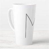 Monogramm modern einfache Minimalistin schlicht Milchtasse (Linke Ecke)