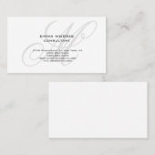 Monogramm modern einfache minimalistische Ebene Visitenkarte (Vorne/Hinten)