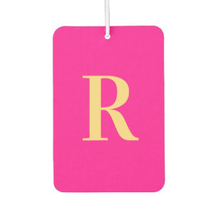 Monogramm Modern Hot Pink Autolufterfrischer