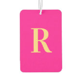 Monogramm Modern Hot Pink Autolufterfrischer (Rückseite)