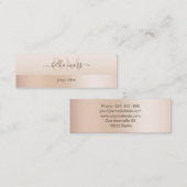 Monogramm Modern Minimal Beige Mini Visitenkarte (Vorne/Hinten)