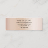 Monogramm Modern Minimal Beige Mini Visitenkarte (Rückseite)